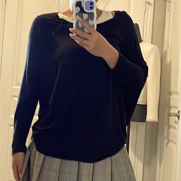 VINCE classic top dolman sleeve black shirt Great condition - Picture 3 of 8